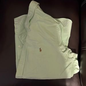 Light Green Ralph Lauren Long Sleeve Button Up Shirt